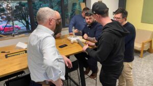 Charity guitar build team building