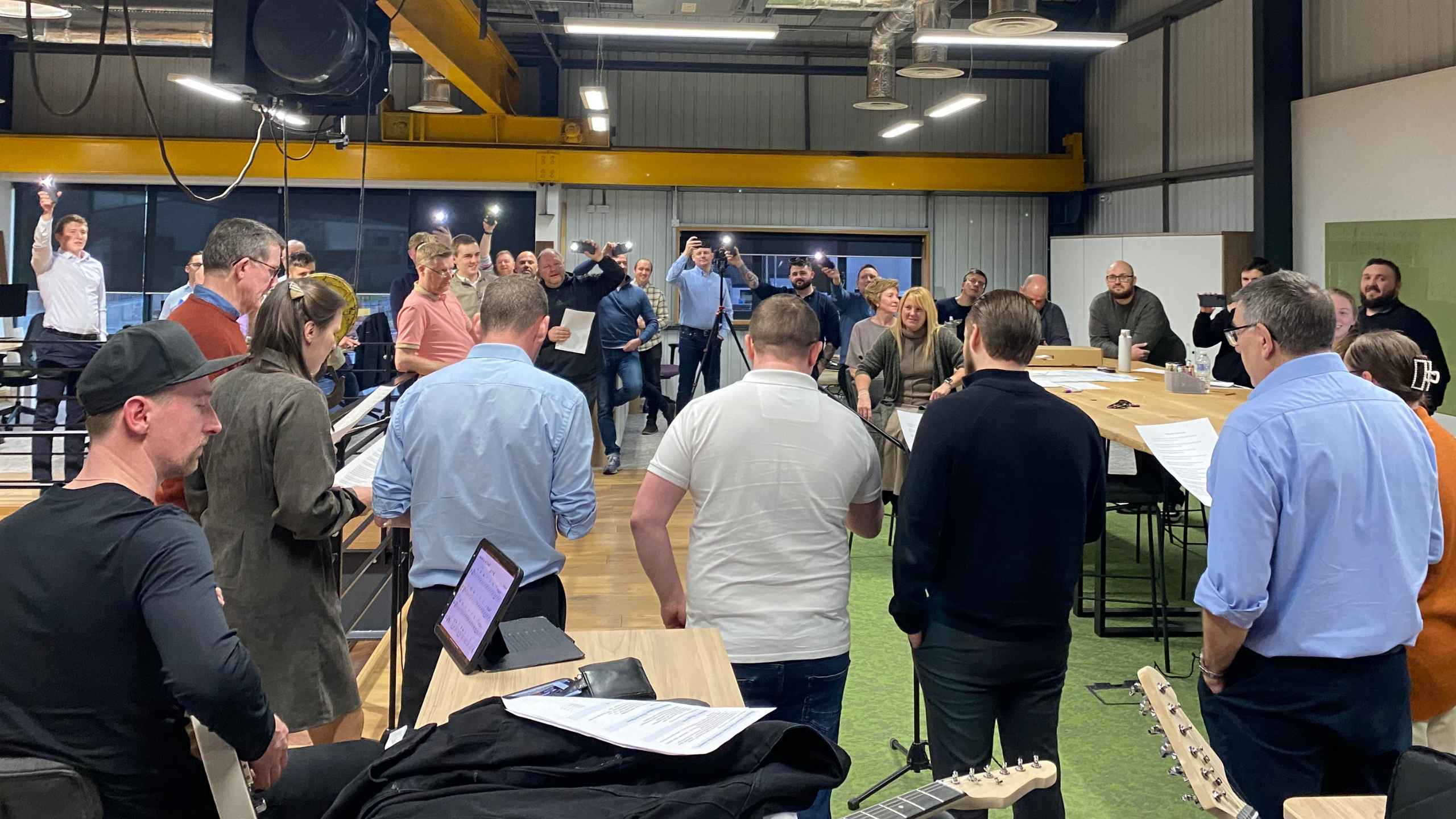 Charity guitar build team building