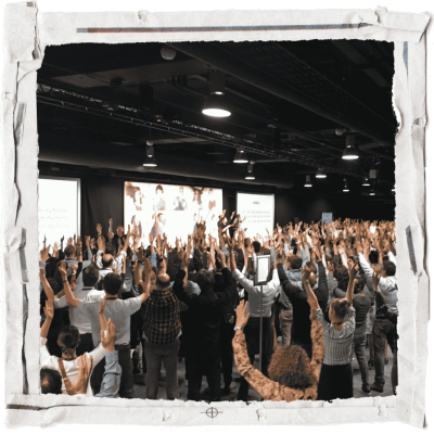 Music team building for large audiences